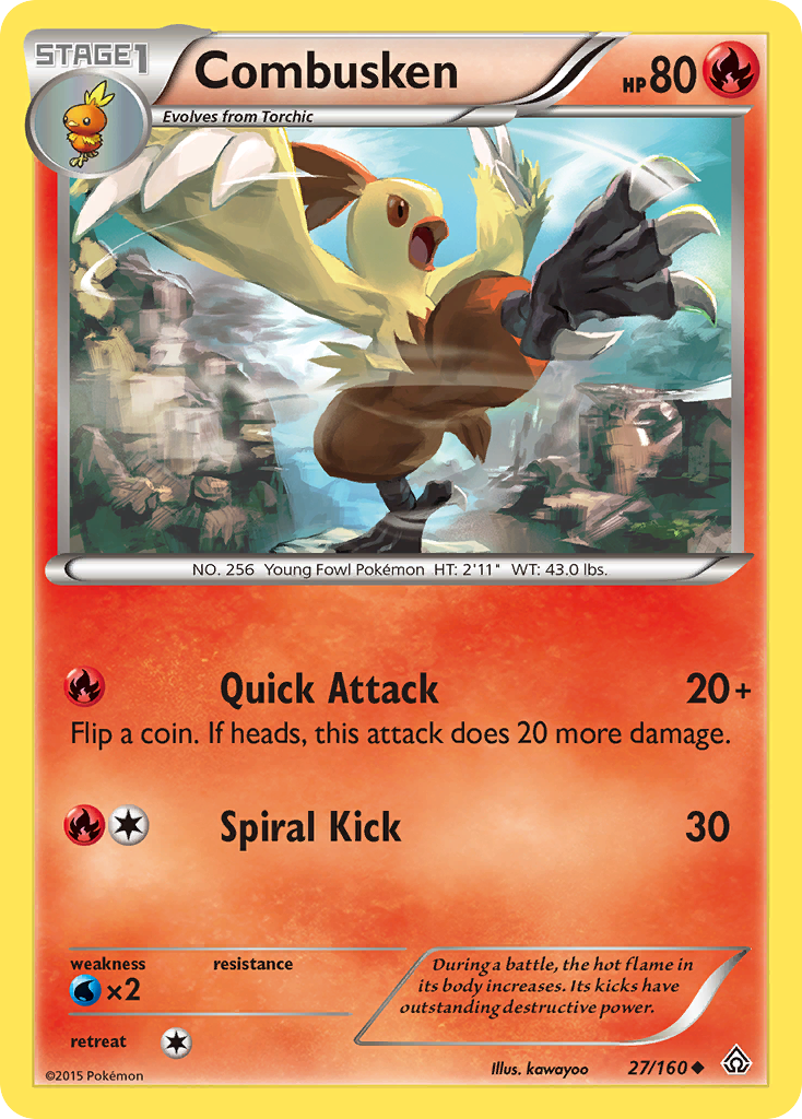 Combusken — illustrated card