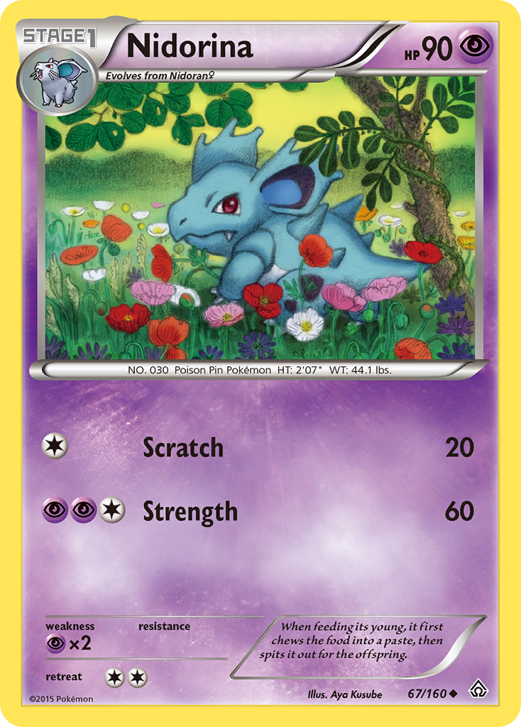 Nidorina — illustrated card