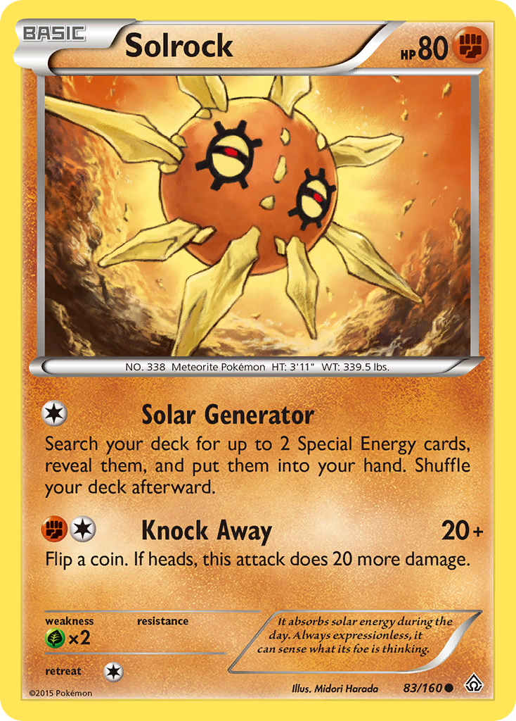 Solrock — illustrated card