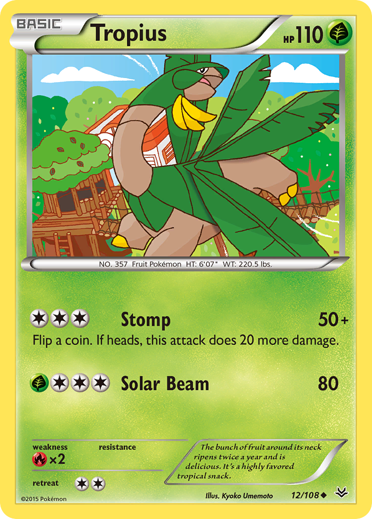 Tropius — illustrated card