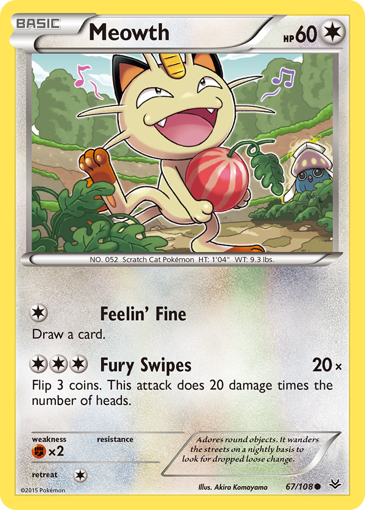 Meowth — illustrated card