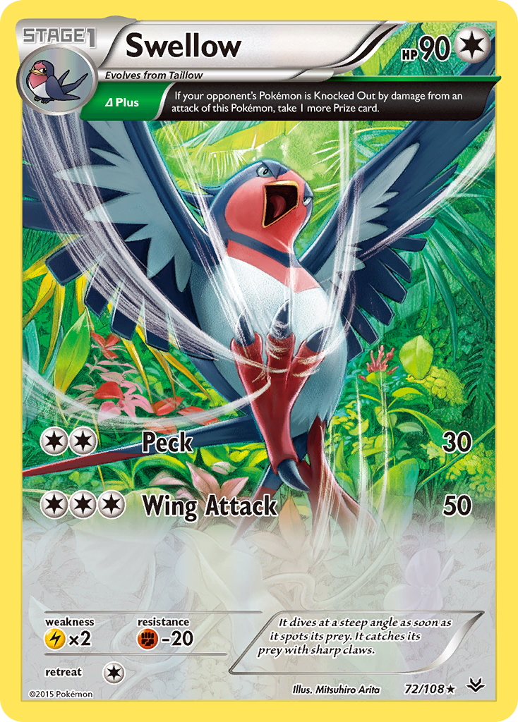 Swellow — illustrated card