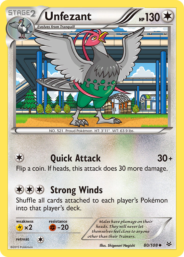 Unfezant — illustrated card