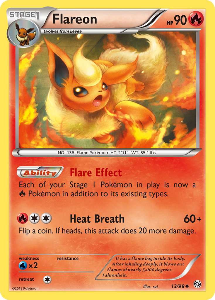 Flareon — illustrated card