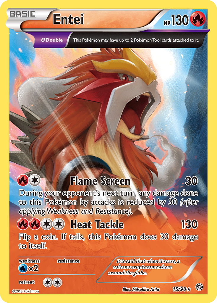 Entei — illustrated card