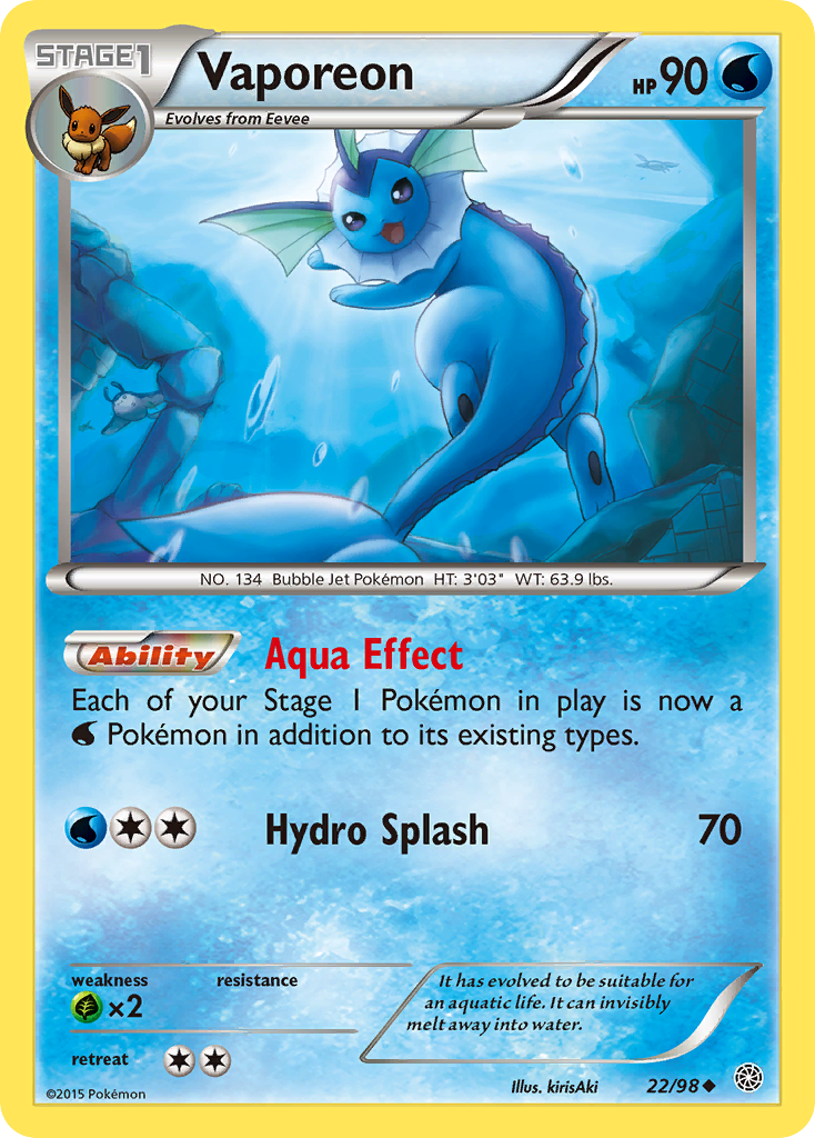 Vaporeon — illustrated card
