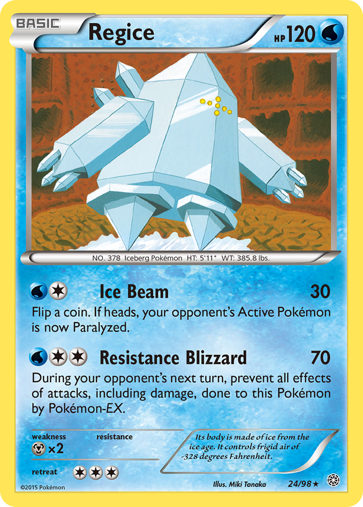 Regice — illustrated card