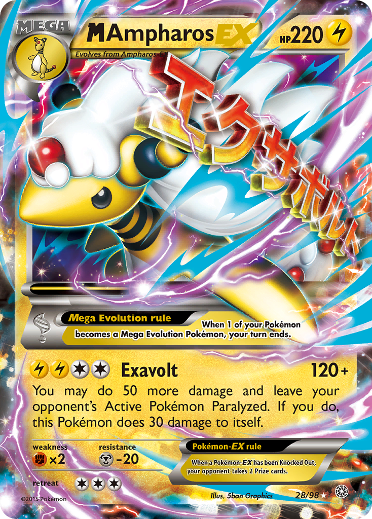 M Ampharos-EX — illustrated card