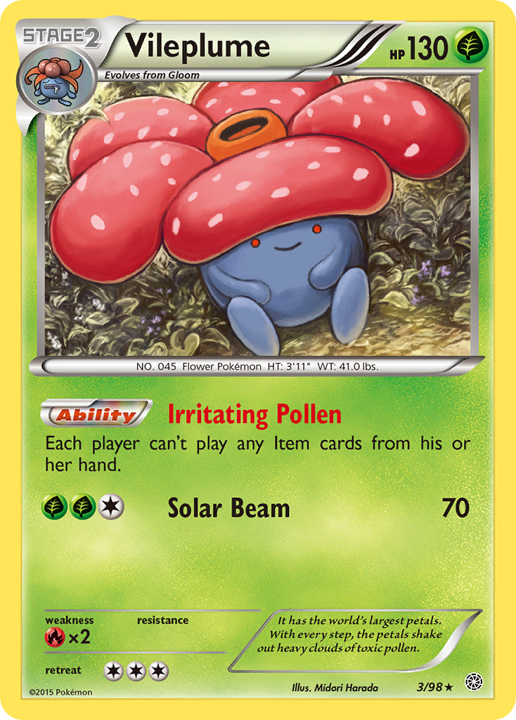 Vileplume — illustrated card