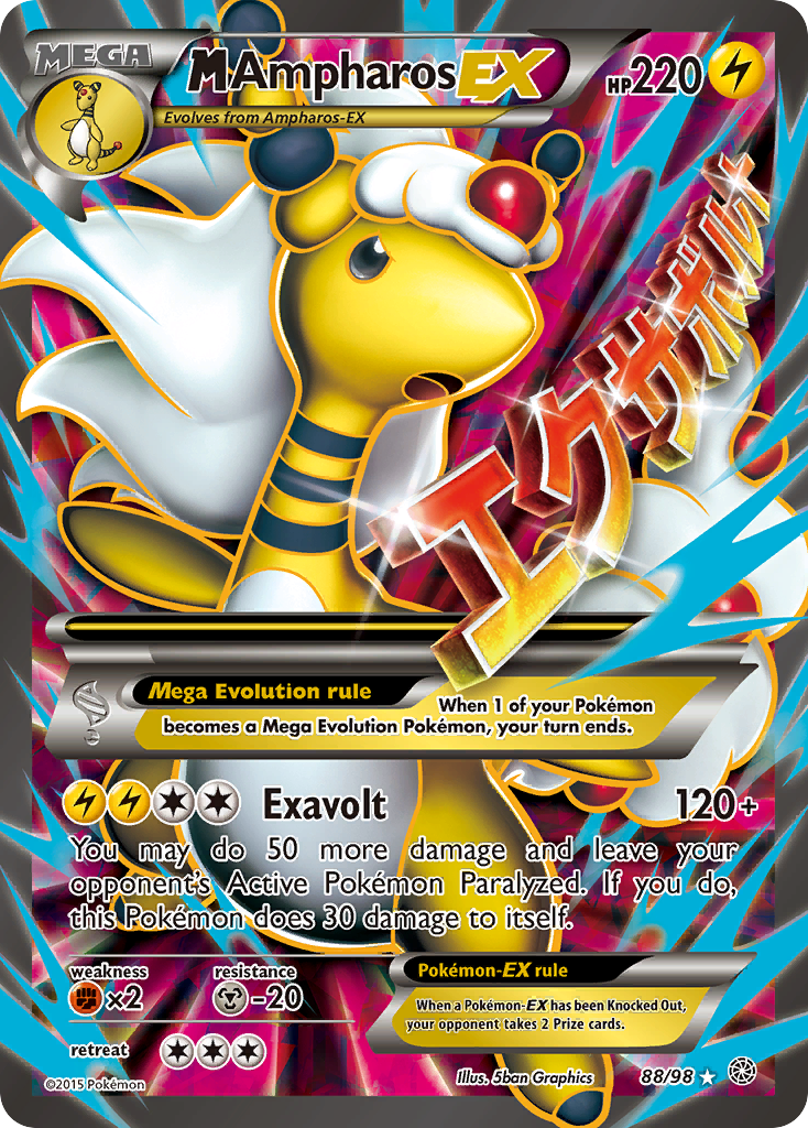 M Ampharos-EX — illustrated card