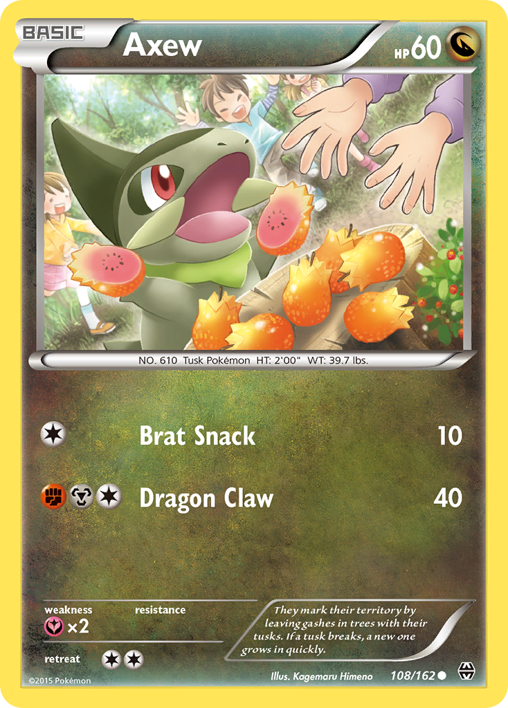 Axew — illustrated card