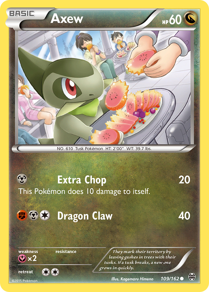 Axew — illustrated card