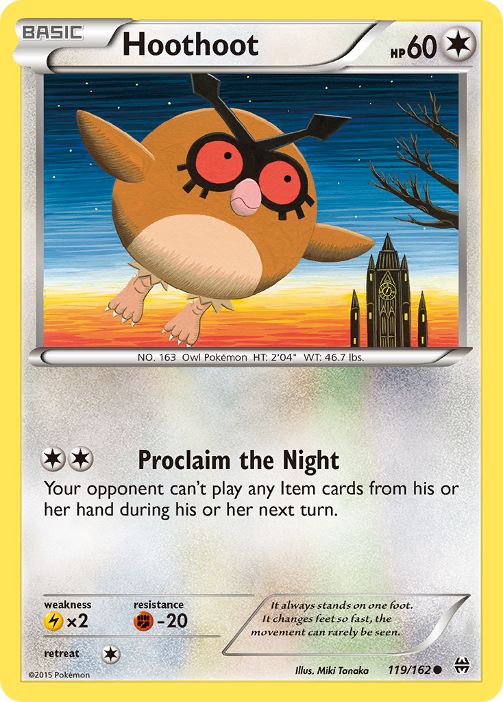 Hoothoot — illustrated card