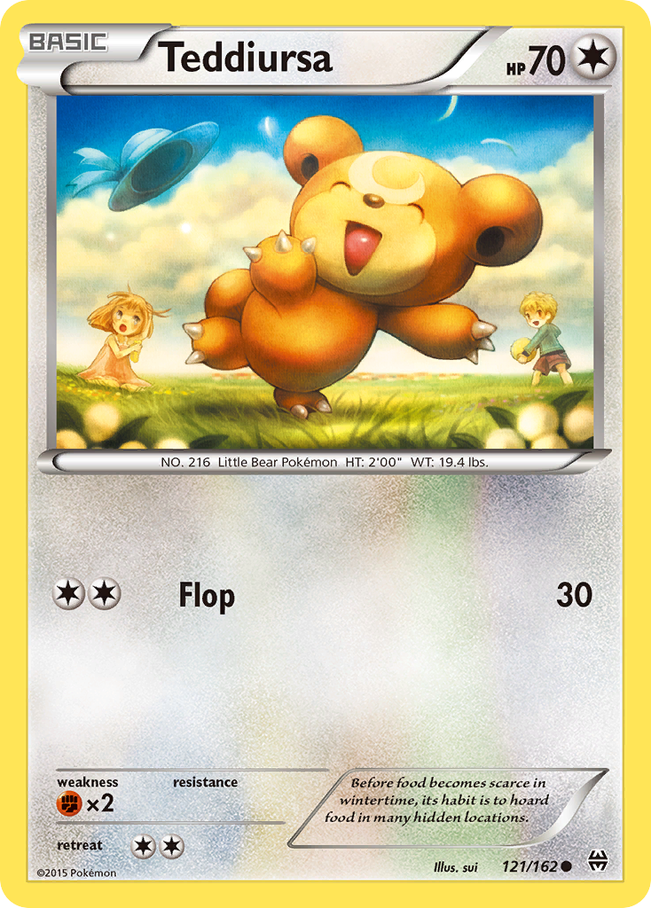 Teddiursa — illustrated card