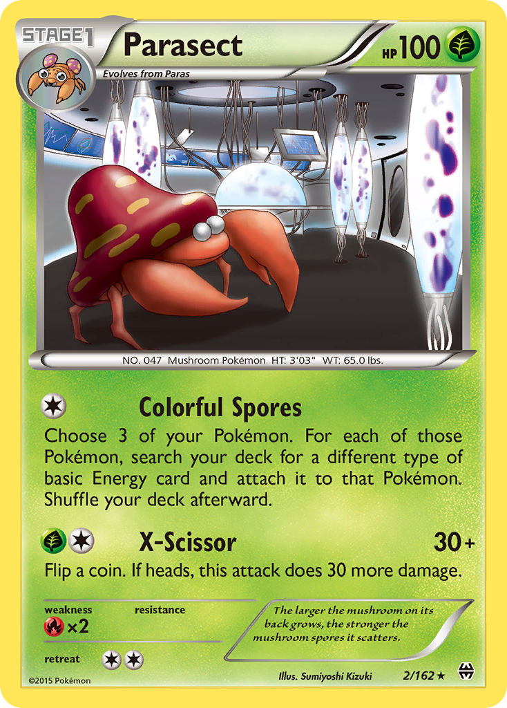 Parasect — illustrated card