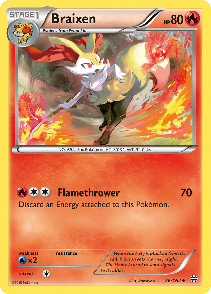 Braixen — illustrated card