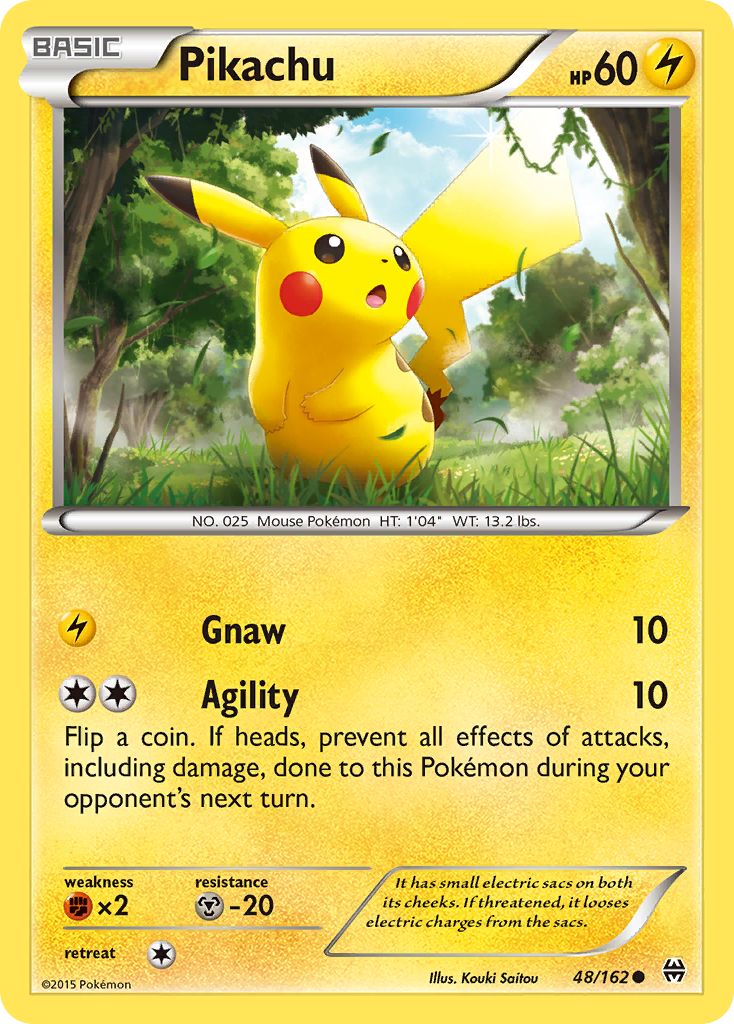Pikachu — illustrated card
