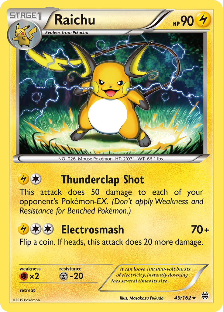 Raichu — illustrated card