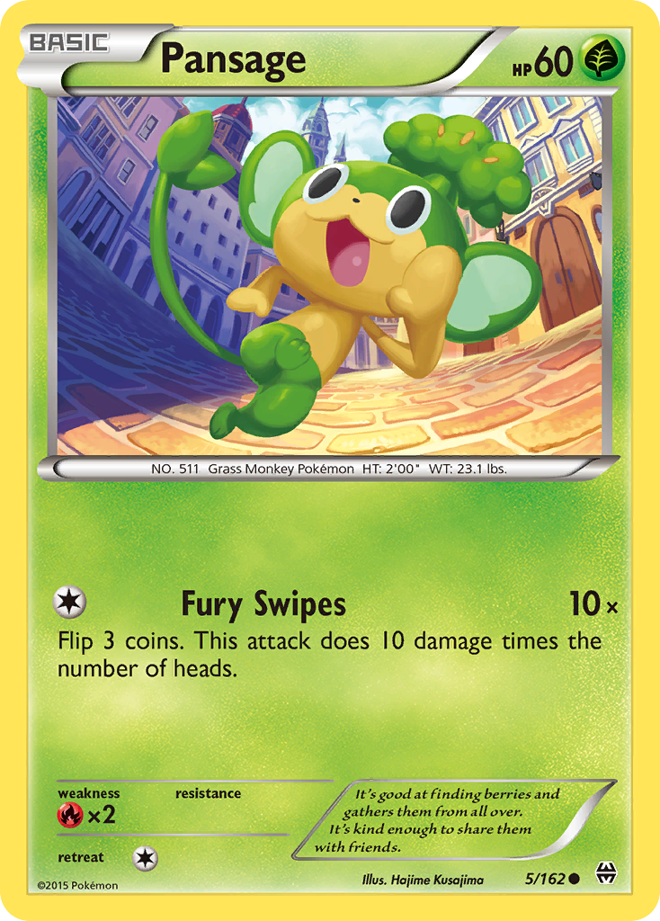 Pansage — illustrated card