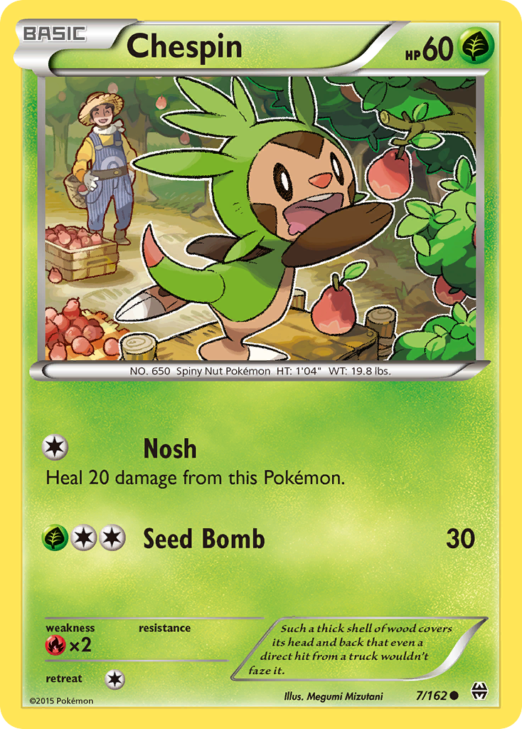 Chespin — illustrated card