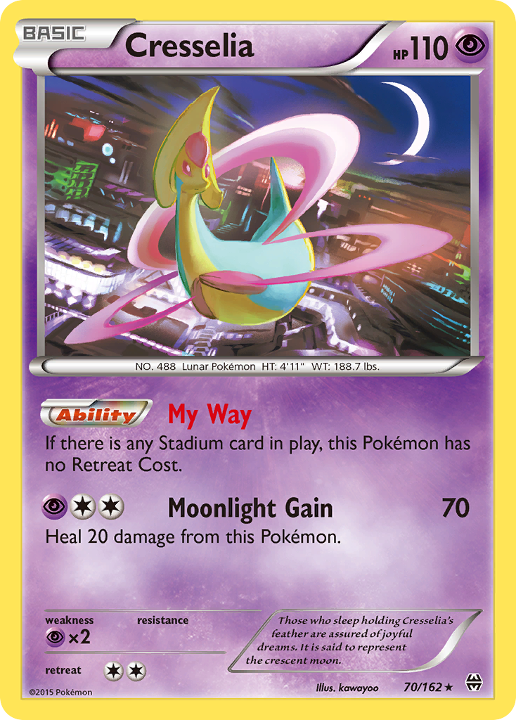 Cresselia — illustrated card