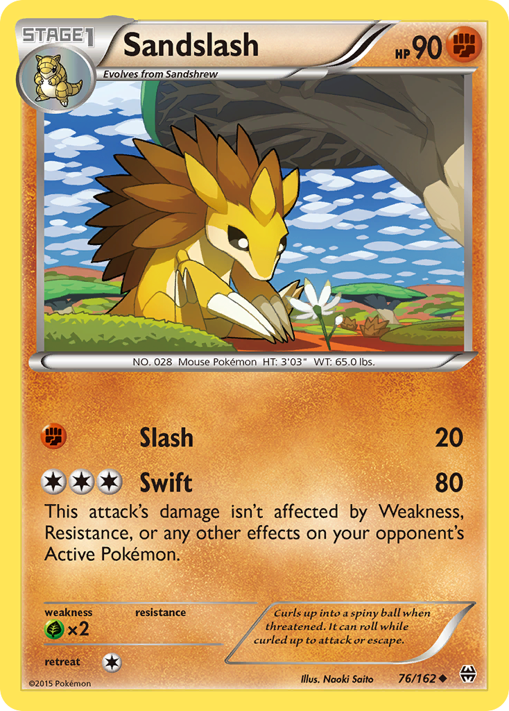 Sandslash — illustrated card