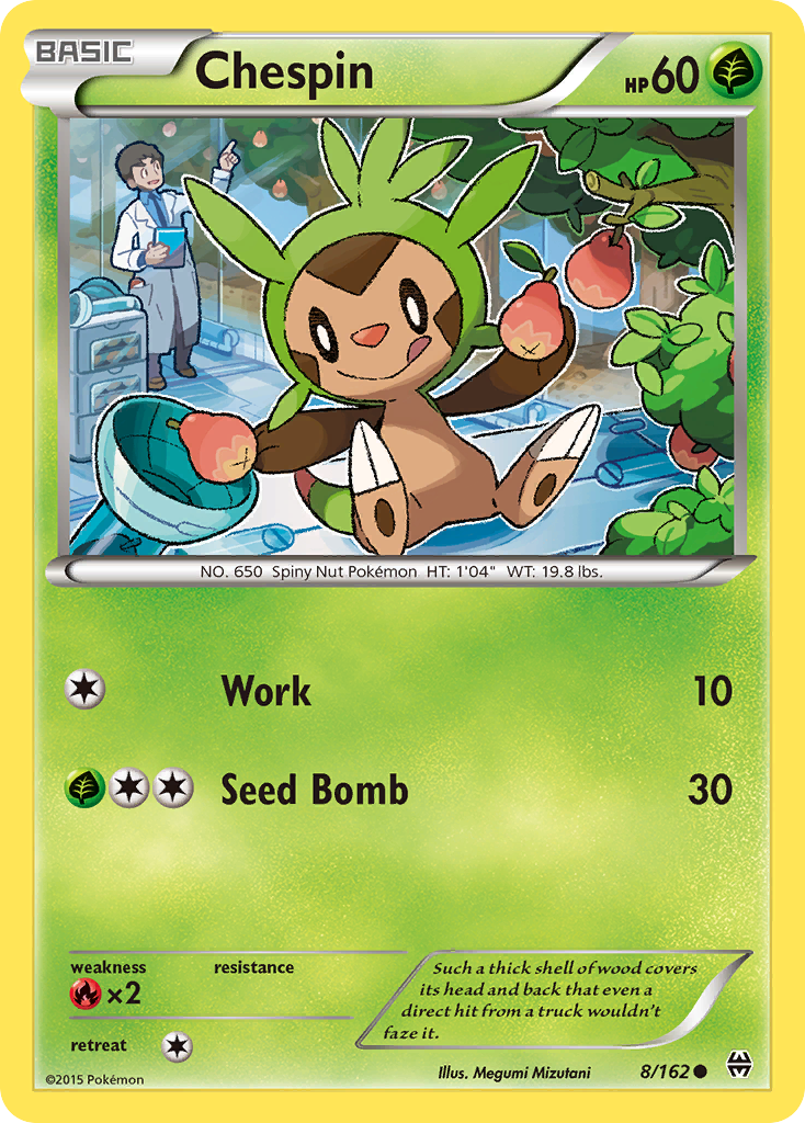 Chespin — illustrated card