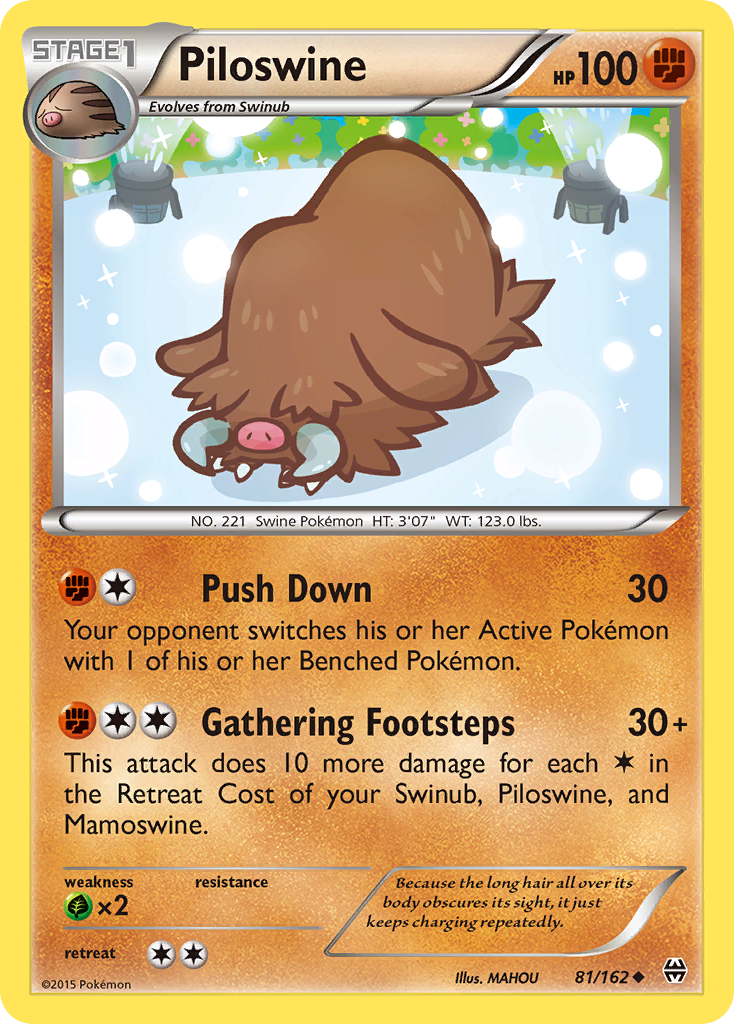 Piloswine — illustrated card
