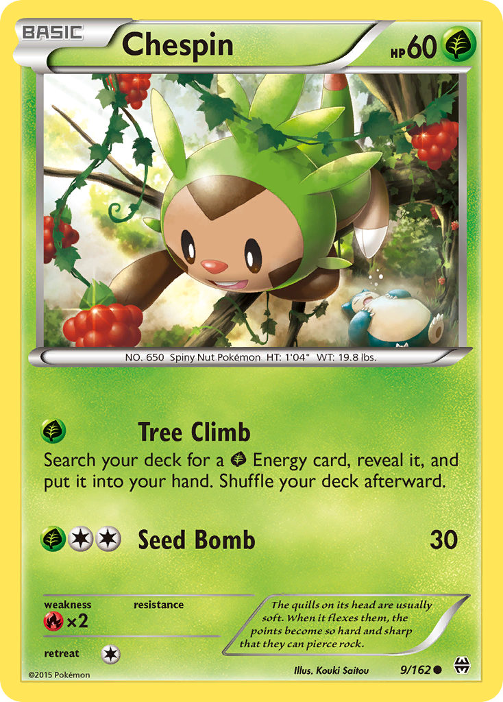 Chespin — illustrated card