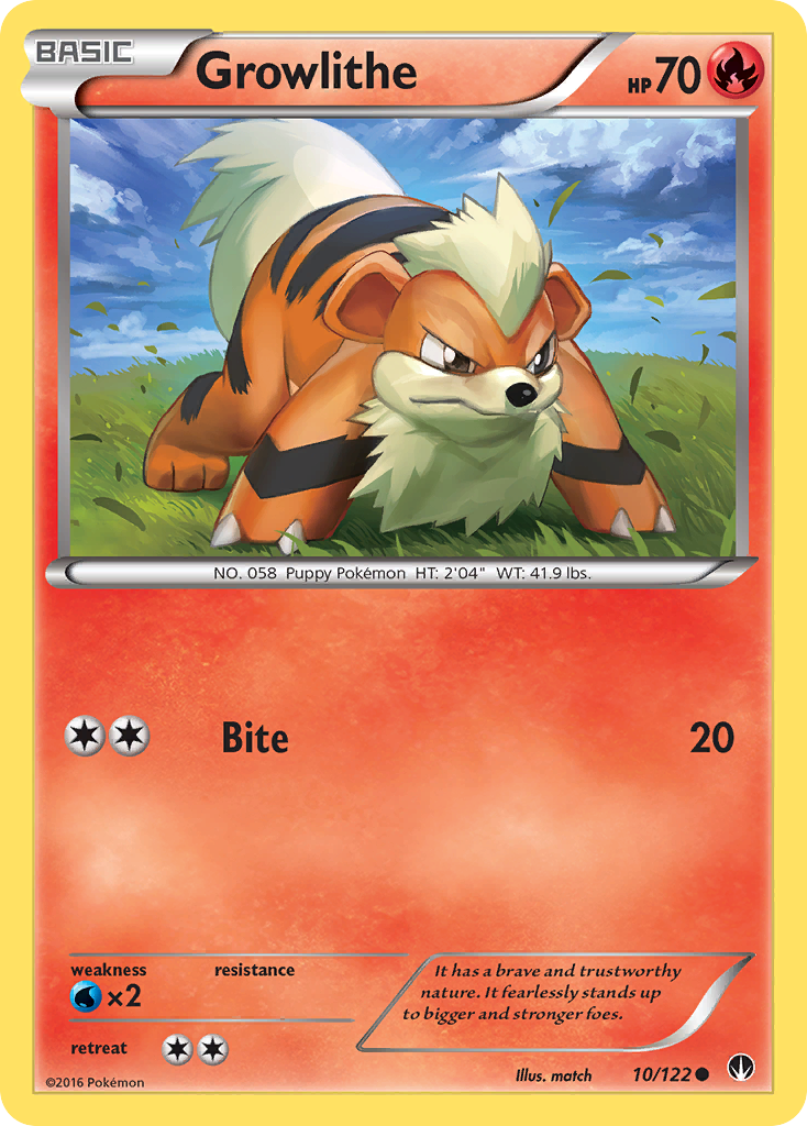 Growlithe — illustrated card