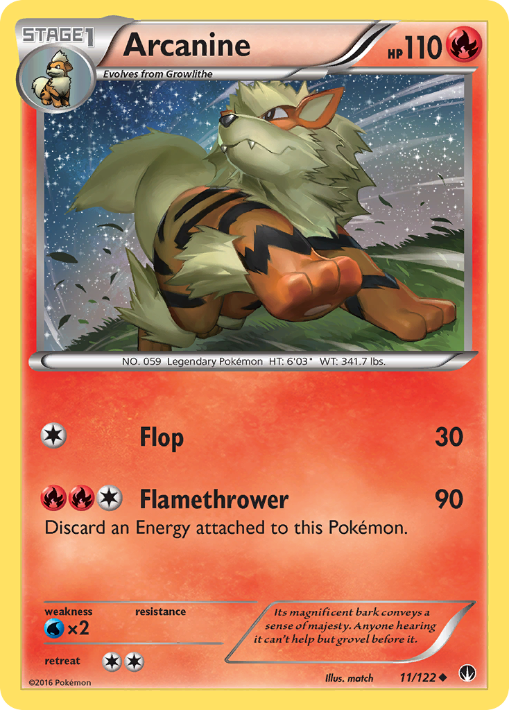 Arcanine — illustrated card