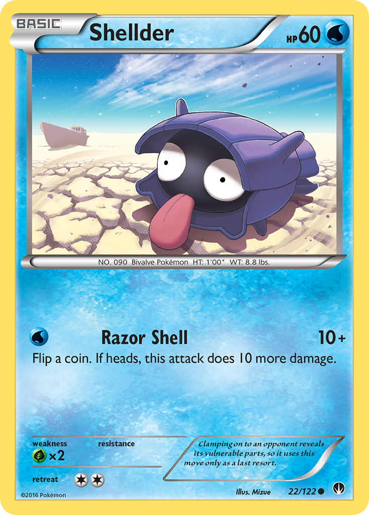 Shellder — illustrated card