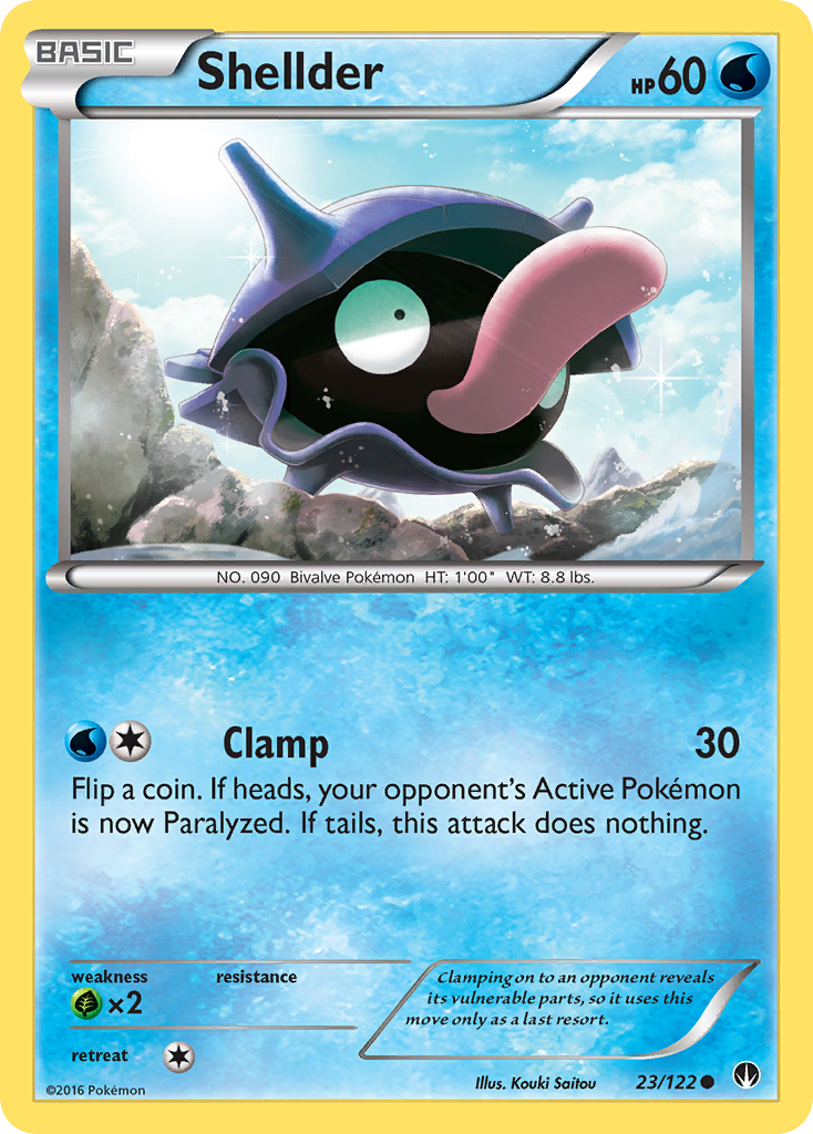 Shellder — illustrated card