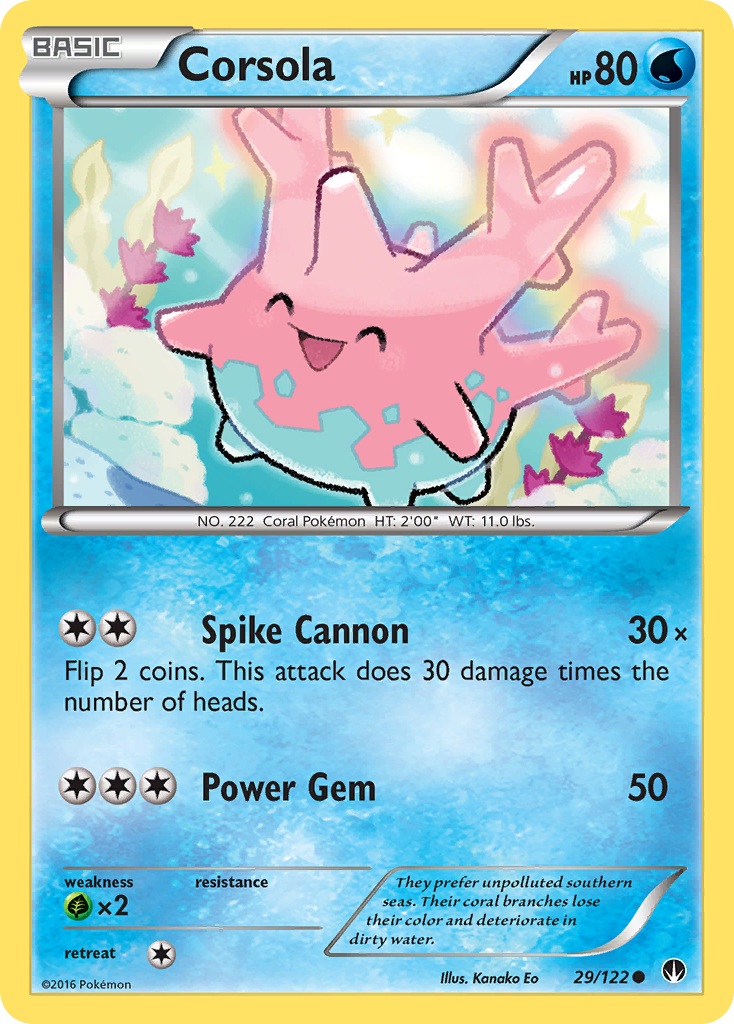 Corsola — illustrated card