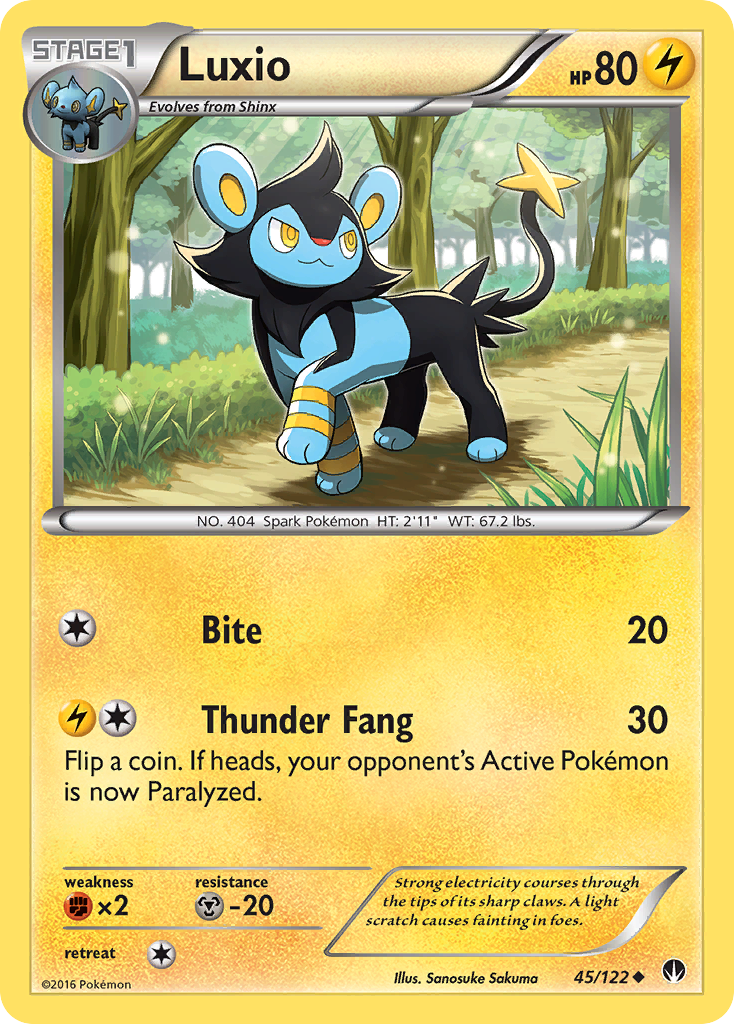 Luxio — illustrated card