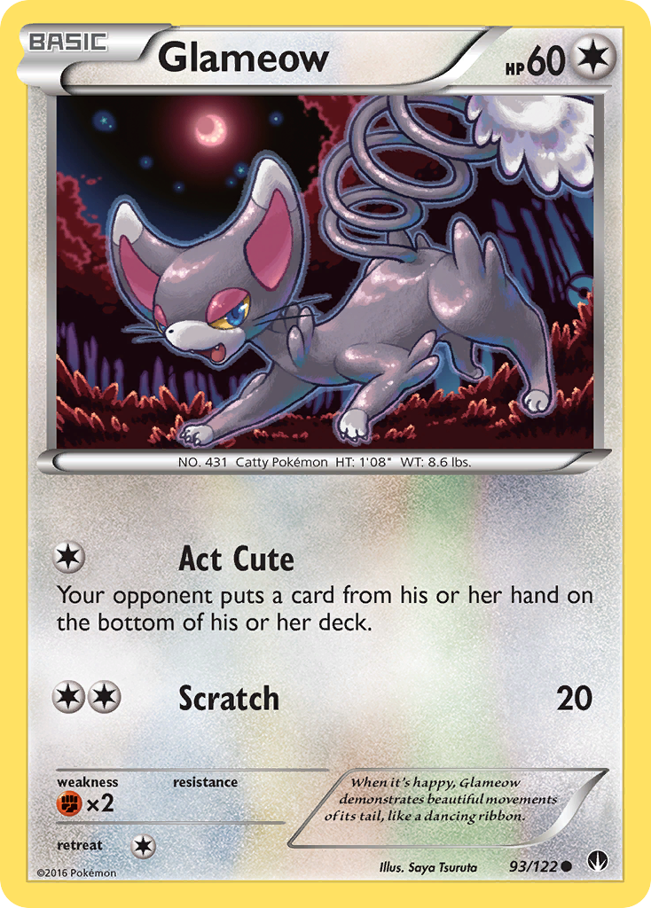 Glameow — illustrated card