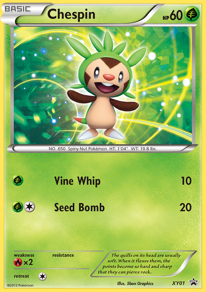 Chespin — illustrated card