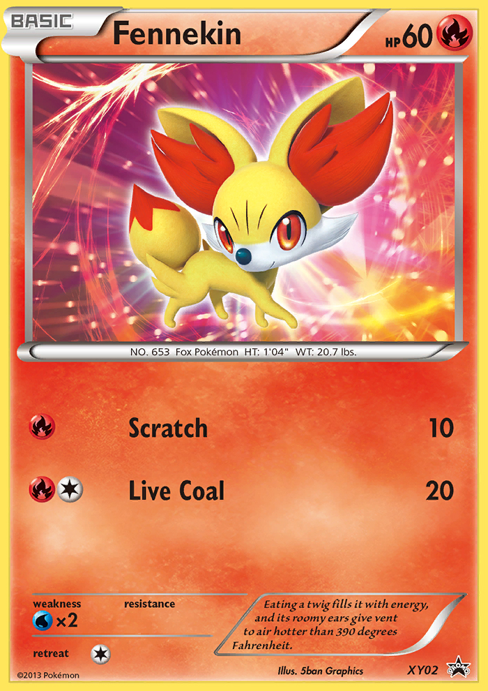 Fennekin — illustrated card