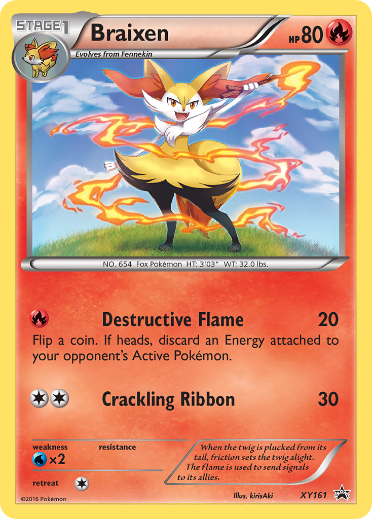 Braixen — illustrated card