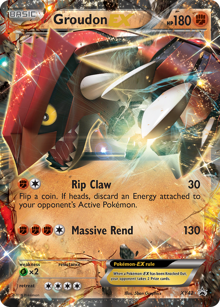 Groudon-EX — illustrated card